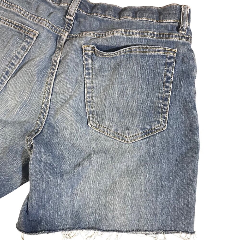 Sonoma Womens Size 20 Custom Cut-Off Denim Shorts Blue Raw Hem - Picture 8 of 12